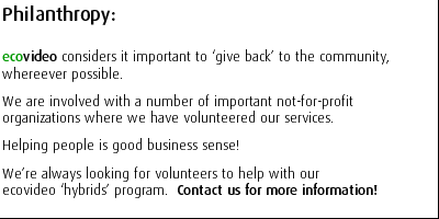 Contact us:  info@ecovideo.ca